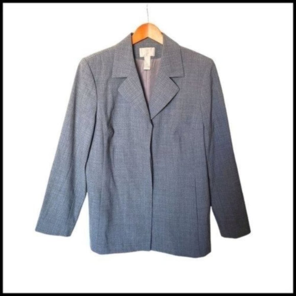 Nordstrom Coat Blazer Gray Hidden Buttons Plus Size 18‎